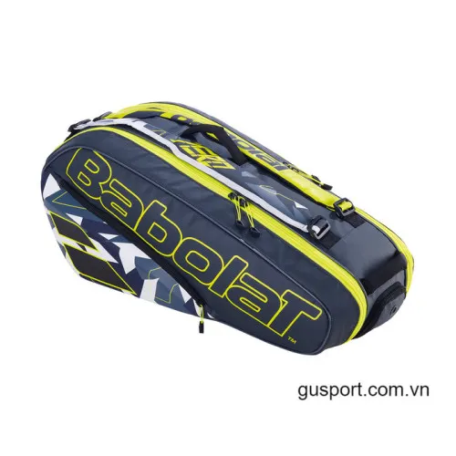 Túi Tennis Babolat PURE AERO X6 Pack Grey/Yellow/White (751222-370) 0