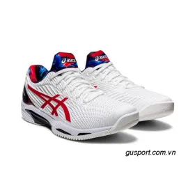 Giày tennis Asics Solution Speed FF 2.0 White/Classic Red (1041A286-110)