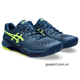 Giày Tennis Asics Gel Resolution 9 Mako Blue/Safety Yellow (1041A330-404)