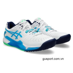 Giày Tennis Asics Gel Resolution 9 White/Digital Aqua (1041A330-103)