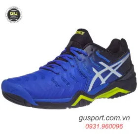 Giày Tennis Asics Gel Resolution 7 Blk/Bl/Ye (E701Y-407)