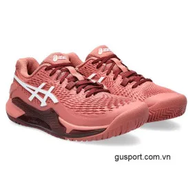 Giày Tennis Nữ Asics Gel Resolution 9 (1042A208-600)- Light Garnet/White