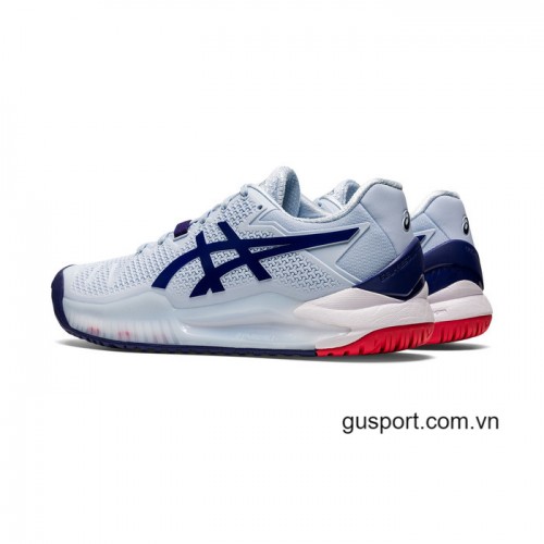 Giày Tennis Nữ Asics Gel Resolution 8 Soft Sky/Dive Blue (1042A072-407) 2