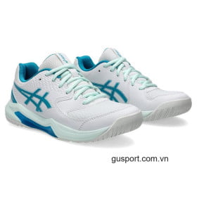 Giày Tennis Nữ Asics Gel Dedicate 8 White/Teal Blue (1042A237-103)