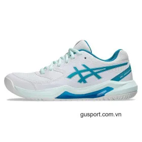 Giày Tennis Nữ Asics Gel Dedicate 8 White/Teal Blue (1042A237-103) 1