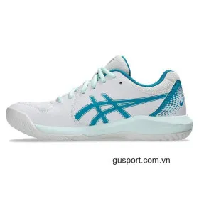 Giày Tennis Nữ Asics Gel Dedicate 8 White/Teal Blue (1042A237-103) 0