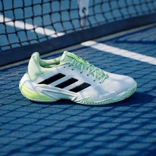 Giày Tennis Adidas BARRICADE 13 Cloud White/Semi Green Spark (IG3114) 0