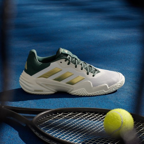 Giày Tennis Adidas BARRICADE 13 White/Gold/Green- IH5140 4