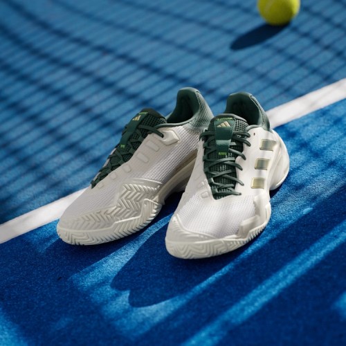 Giày Tennis Adidas BARRICADE 13 White/Gold/Green- IH5140 7