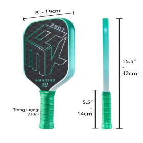 Vợt Pickleball AMAKIRK 18K 3D PRO1 16mm (230Gr) 3