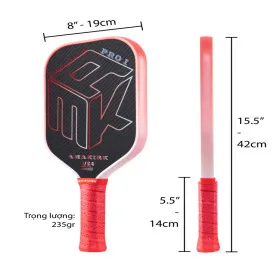 Vợt Pickleball AMAKIRK 3K PRO 1 (235Gr) 0