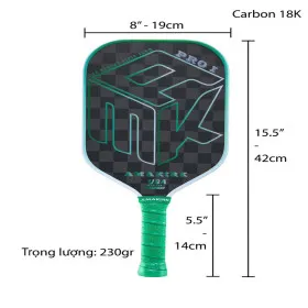 Vợt Pickleball AMAKIRK 18K 2D PRO1 16mm (230Gr) 3