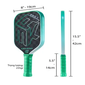 Vợt Pickleball AMAKIRK 18K 2D PRO1 16mm (230Gr) 4