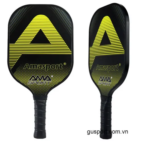 Vợt Pickleball AMASPORT Carbon Fiber Surface TPE Edge- Yellow 0