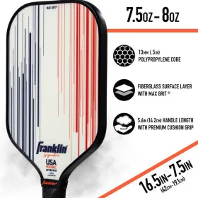 Vợt Pickleball Franklin Signature Pro 13mm (218GR)- Red/White/Blue 2