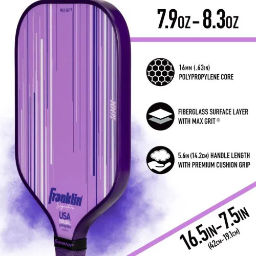 Vợt Pickleball Franklin Signature Pro 16mm (230GR)- LILAC 1