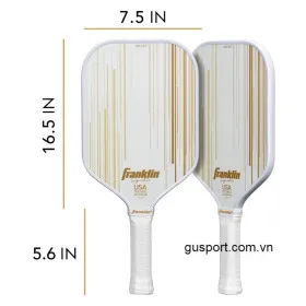 Vợt Pickleball Franklin Signature Pro 13mm (218GR)- White/Gold 1