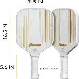 Vợt Pickleball Franklin Signature Pro 16mm (230GR)- White/Gold 1