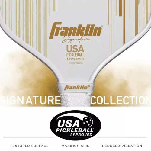 Vợt Pickleball Franklin Signature Pro 16mm (230GR)- White/Gold 3