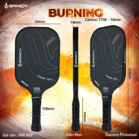 Vợt Pickleball Kaiwin Burning Gamicy T700 16mm 1