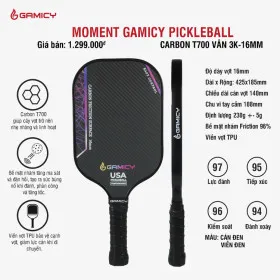 Vợt Pickleball Kaiwin Gamicy Moment T700 16mm