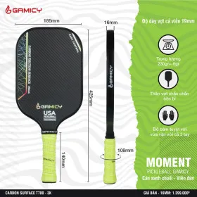 Vợt Pickleball Kaiwin Gamicy Moment T700 16mm 3