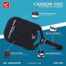 Vợt Pickleball Wika Carbon Pro 16mm (226Gr)- Black 6